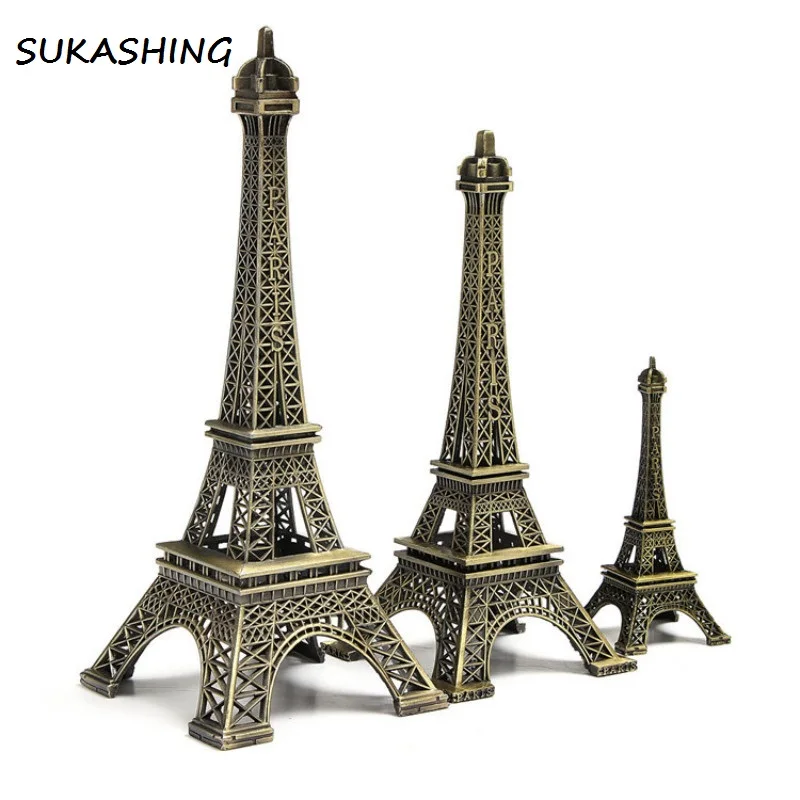 8-30 cm Vintage Metal Craft Retro starožitný paríž Eiffel Tower Svadobná dekorácia Domáca dekorácia