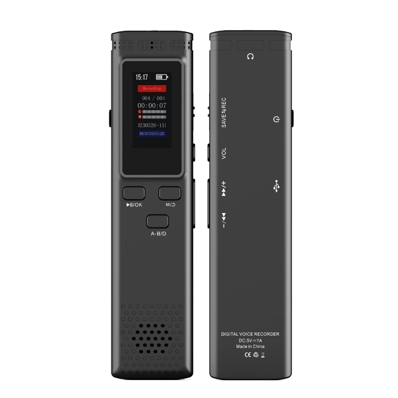 8/32/64 GB Digitálne zariadenie na nahrávanie hlasu s dynamickým potlačením šumu a mikrofónmi s vysokou citlivosťou