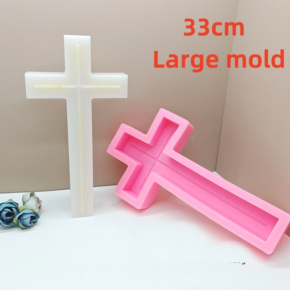 8-33 cm Veľký Ježiš kríž sviečky silikónové plesne Ježiš Epoxidová živici silikónová plesňa dekorácia krížový betónový cement sadrová pleseň