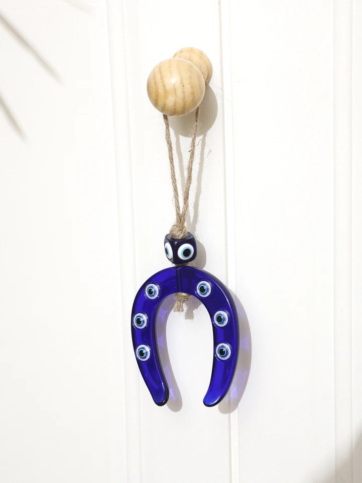 8.5 cm podkovy zlé oči závesné ozdoby ručne vyrábané sklenené korálky čarodejnícka miestnosť prívesok duchovná ochrana Veľa šťastia Charm Deco
