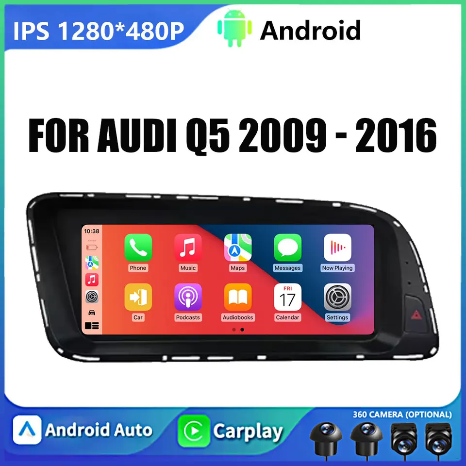 8.8 4G pre Audi Q5 2009-2016 Car Android OS Car Radio Video Multimedia Player 12.3 '' System DSP Stereo WiFi BT 5.0