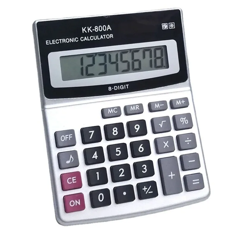 8-ciferná solárna batéria Dvojitá energia Veľká kalkulačka pracovnej plochy Office Desplace Desktop späť do školských dodávok Študenti/finančné kancelárske potreby