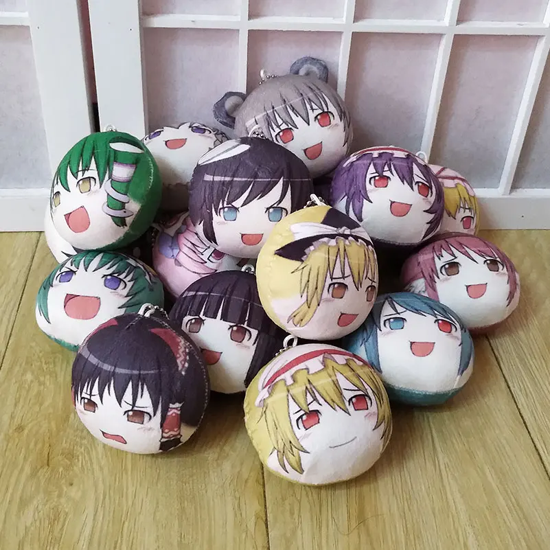 8 cm anime Touhou Project Plush Doll Game Cirno Kirisame Marisa Hakurei Reimu Cosplay Cosplay prívesok Hray Fansed Decor Keychain pre darček