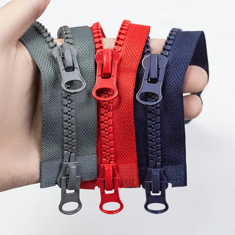 8# dvojitá posúvacia živica zipsu obojsmerná otvorená bunda s kabátmi dlhý zips DIY Šitové opravy súpravy
