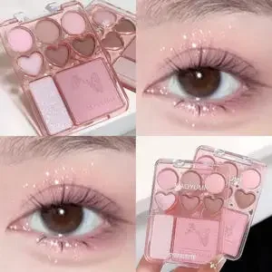 8-farebná tanier Love Eye Shadow, Sweetheart Blush, Vysoký integrovaný prírodný a dlhotrvajúci svetlý Shine Eye Shadow