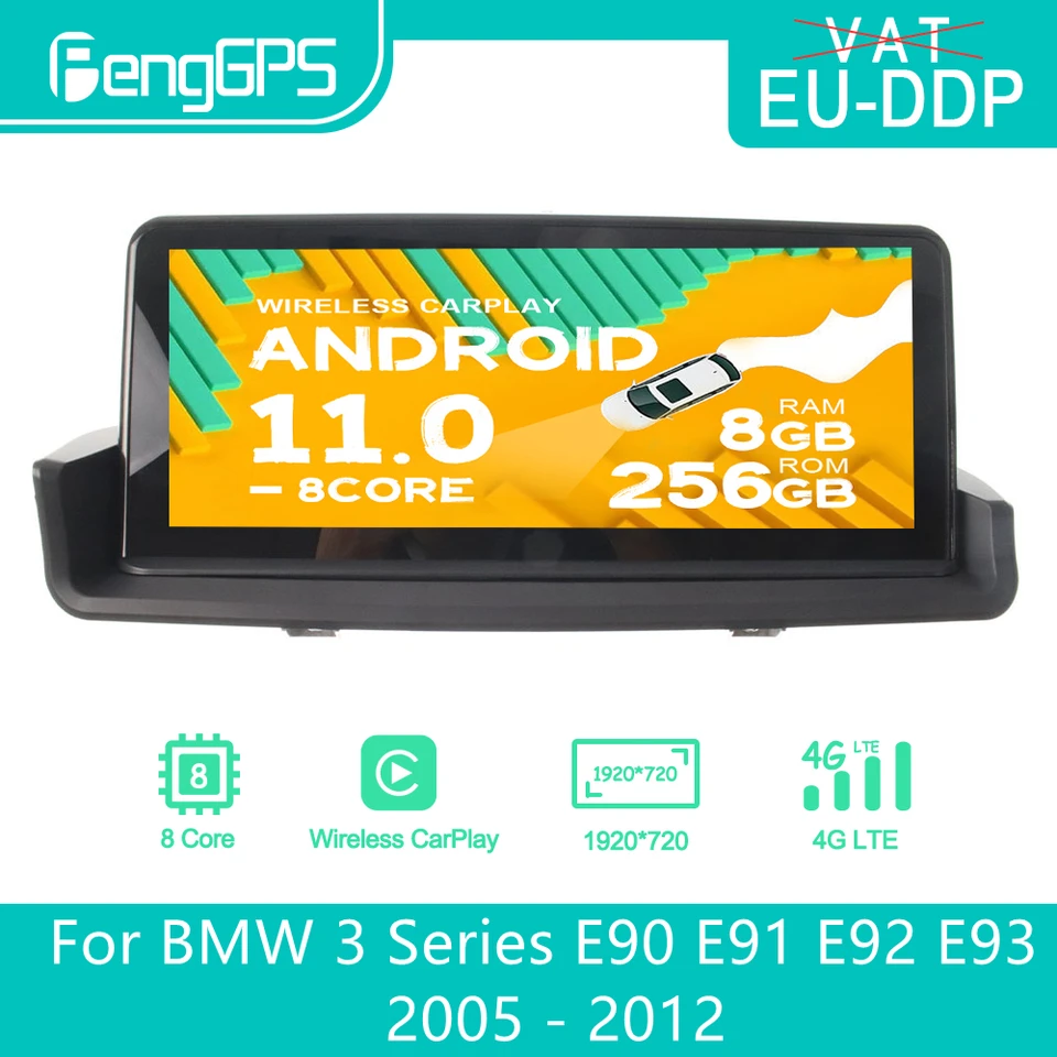 8 GB 256 GB Android 11 Car pre BMW 3 Series E90 E91 E92 E93 2005 - 2012 Stereo Autoradio Multimedia DVD Player GPS Navi Unit