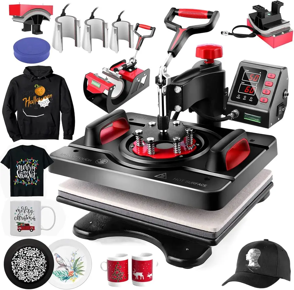 8 In 1 Heat Press Stroj Profesionálny sublimačný stroj 12 