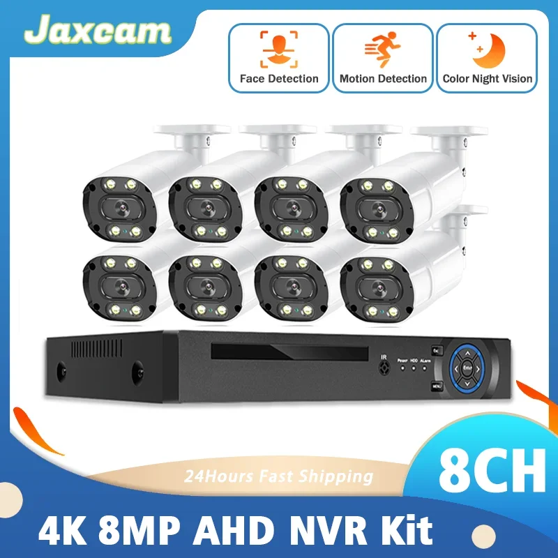8 -kanálová súprava DVR CCTV DVR 4K Full Color Night Vision Ahd Security System Set Outdoor Wate odolný