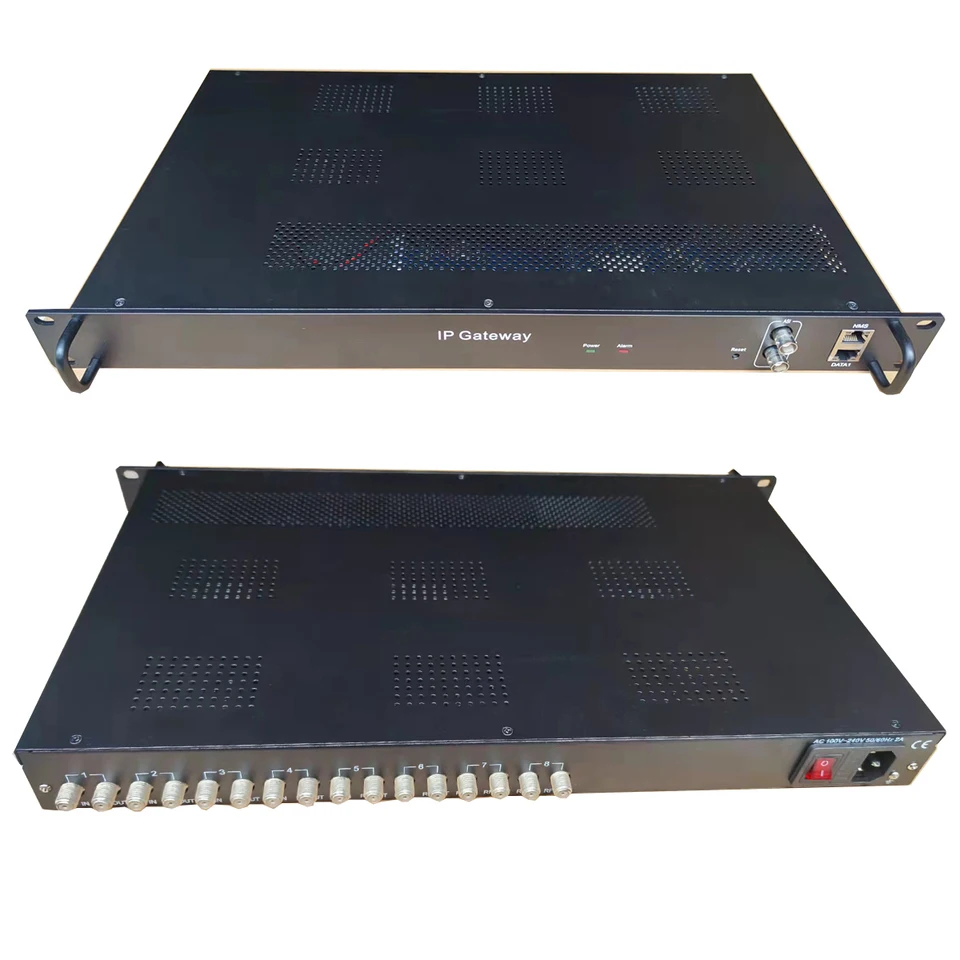 8-kanálový digitálny rádifrekvenčný tuner (DVB-S2/DVB-C/T2/ATSC/ISDBT) do IP IPTV prijímacia brána, Káblová televízia Hotel Factory Cable TV Network