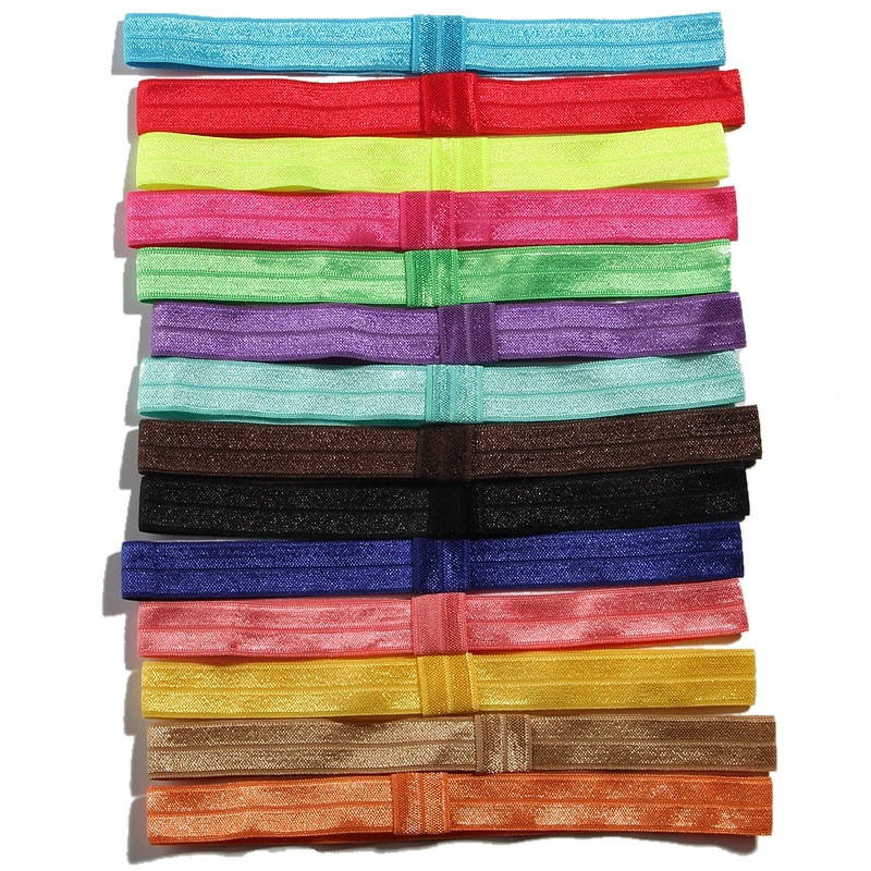 8 klíčok 1,5 cm šírka módy nylon nylon nylon vlasová kravata pre dievčatá Kid Hair Accessories Foe Ribbon Elastic Bands