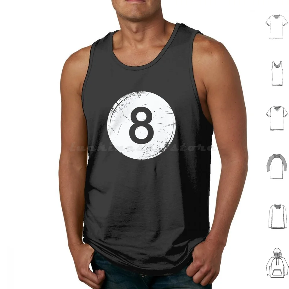 8 loptičiek biliard Tank tops vesta bez rukávov 8 loptičiek Player Player Casino Billiards Vintage Pool osem poker humor geek