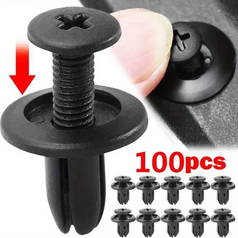 8 mm trvanlivé plastové nitovacie upevňovacie prvky rýchle inštaláciu skrutkového nárazníka Fender Clips Universal Fit Štýlový čierny povrch Auto amagi