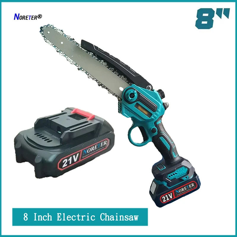 8-palcová elektrická píla s olejom bezdrôtový prenosný prerezávanie dreva Rezanie píly 1ks li-ion batéria Mini Chainsw Garden Enerical náradie