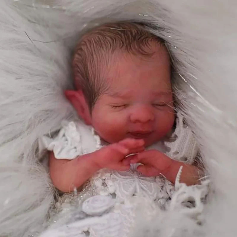 8 -palcová mini súprava Reborn Doll Kit Wynter Fairy Handy Handy Doll Dury s telom čerstvou farbou