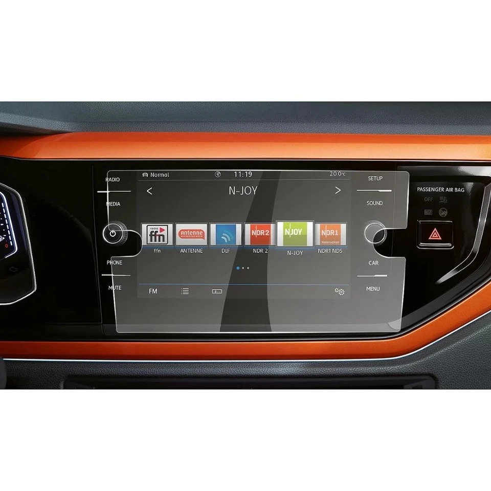 8 -palcový ochranný film pre navigáciu GPS pre Polo/Polo 6 Discover Media 2018 2019 LCD Center Screen Screen Tempered Glass Ochranné sklo