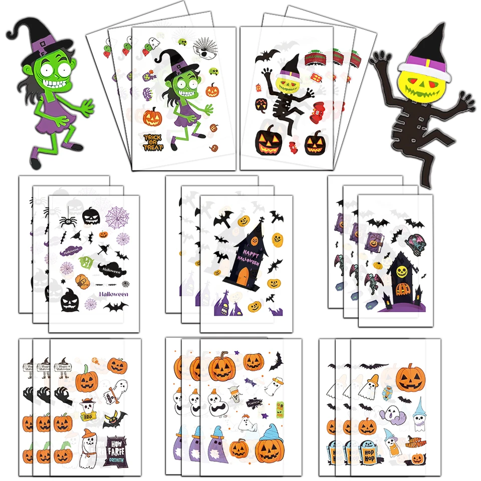 8/PCS Halloween Ghost Spider Bat Series Set Streety Creaty Handbooks DIY DETOBRÁCIA NOTBOLOBLOBOL TELEZPLATNÉ NÁKLADY NÁKLADY