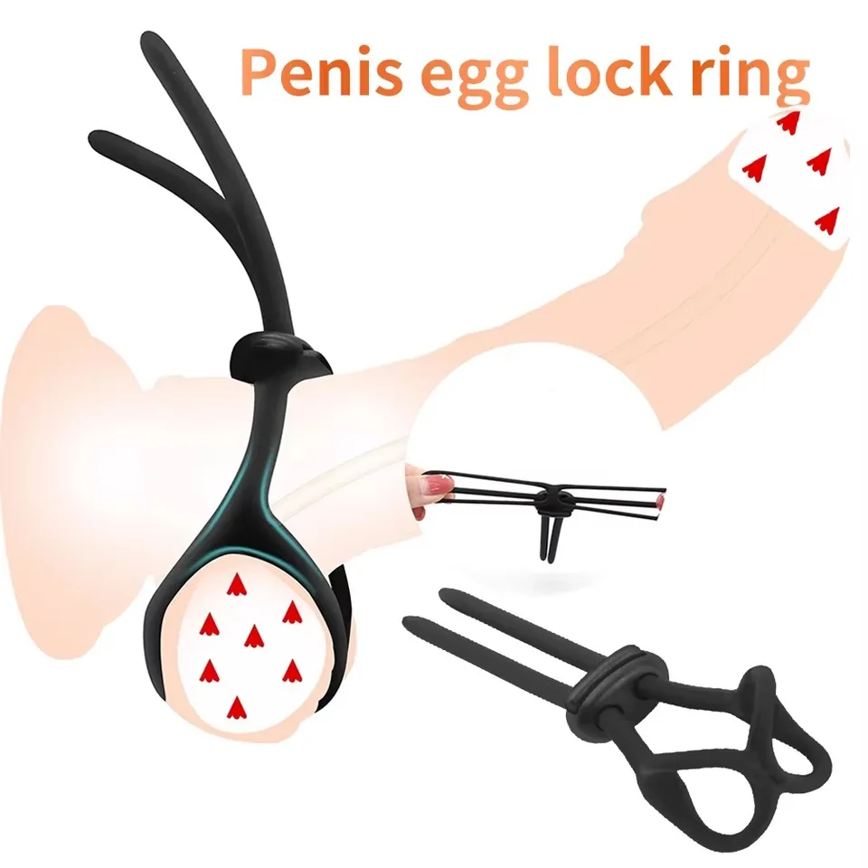 8 Slovo Silikónový penis prsteňový zámok prsteňa prsteň predkoru kohútika hračiek pre dospelého muža cudnosti pásu trvalý kohút kohút
