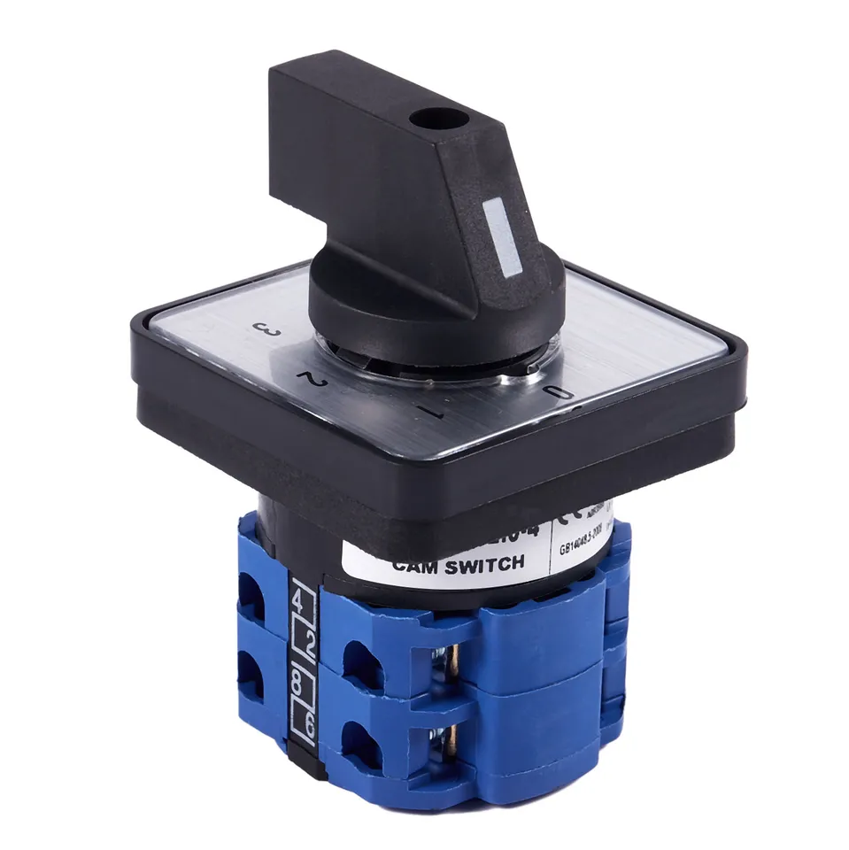 8 terminálov 5 polohy Master Control Rotary Cam Switch 20a Black+Blue