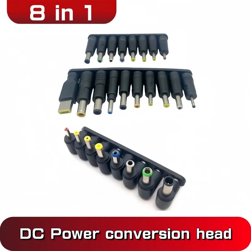 8 v 1 5,5x 2,1 mm DC Power Jack Sámca konektory adaptéra zástrčky do 6.3 6.0 5,5 4.8 4.0 3.5 2.5 2.1 1.7 1,35 Adaptér mužských hrotov
