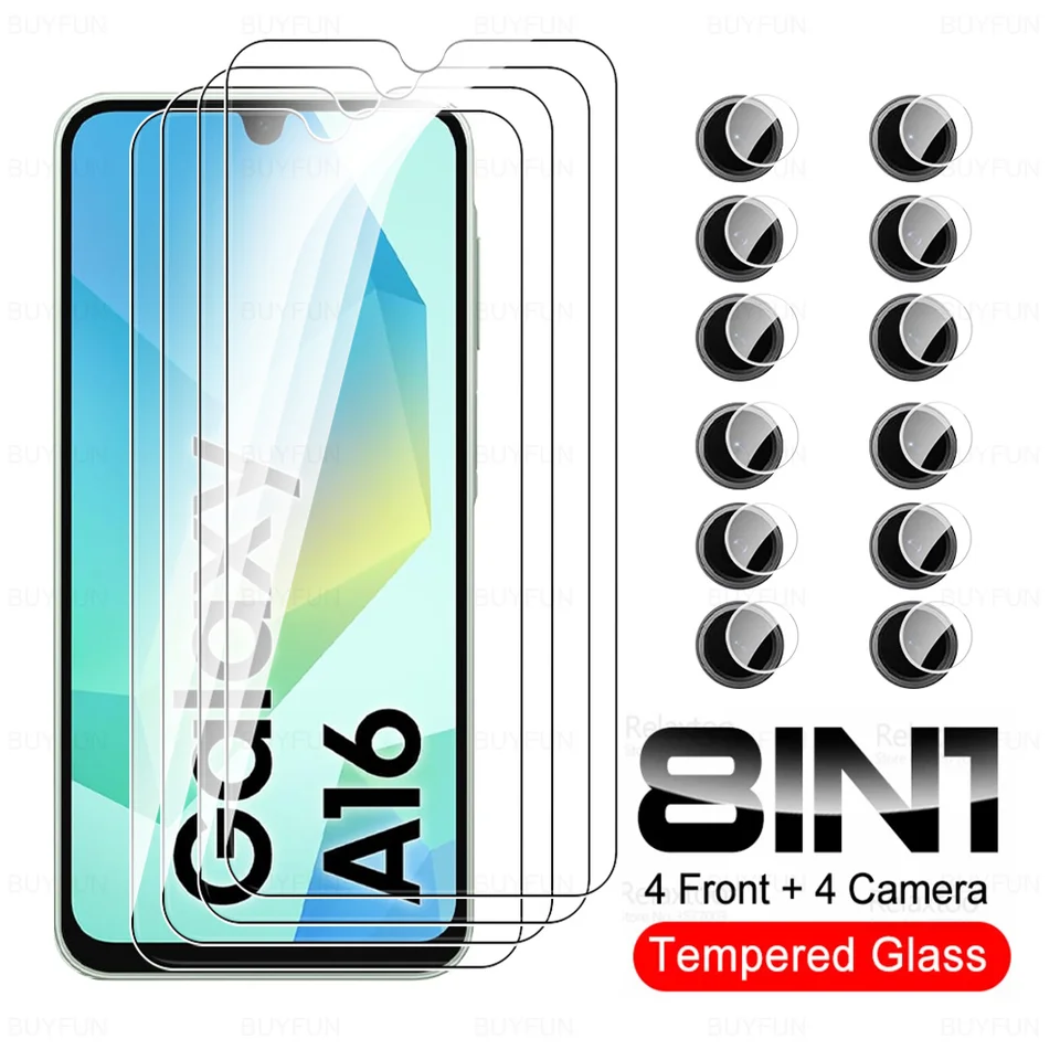8 v 1 temperovanom skle pre Samsung Galaxy A16 sklo kamery pre Samsung A16 Galaxy A 16 16A 5G 4G HD HD SCREET OBROZ