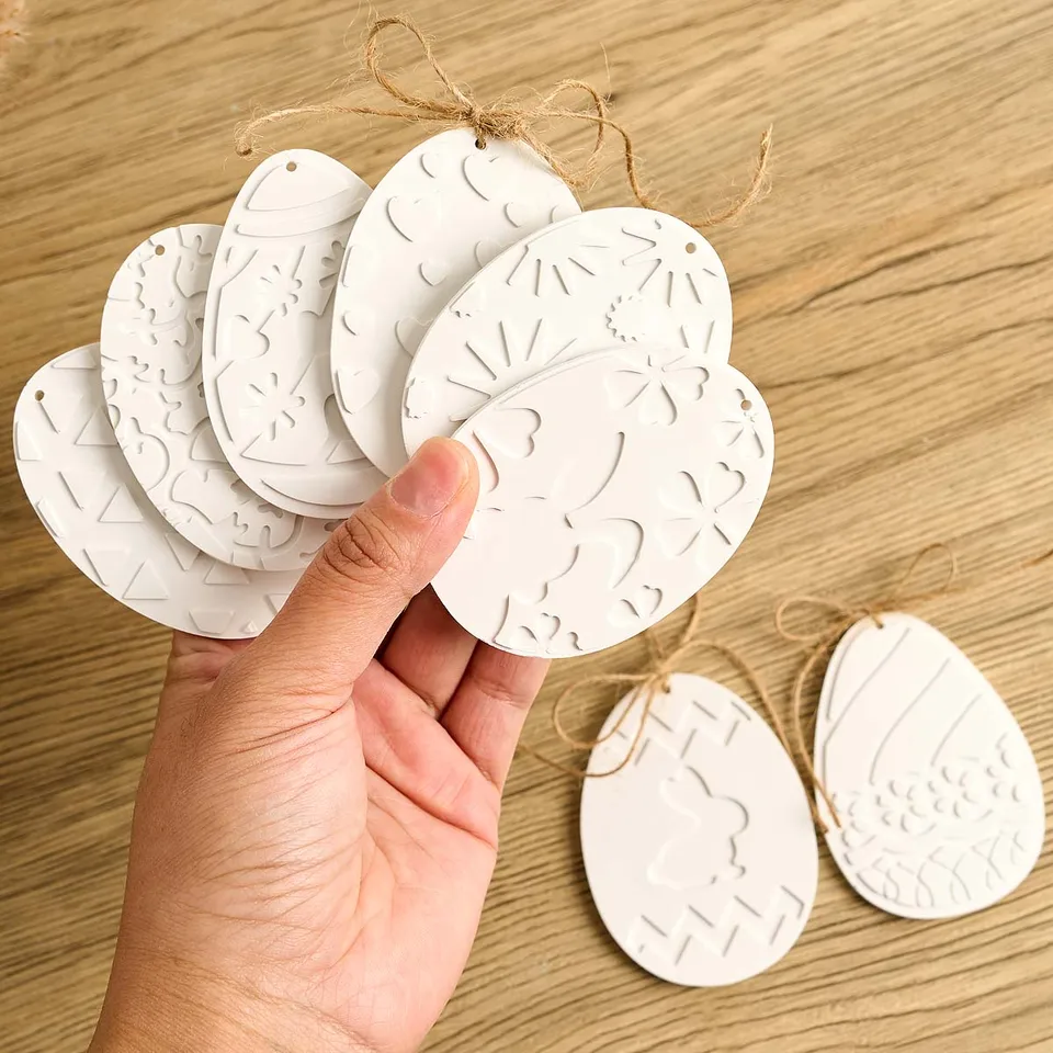 8 v 1 Veľkonočné vajíčko Silikónová forma DIY ručne vyrábané srdce Rabbit Keychain Prívesok Priepustná remeselná remeslá Casting Folmy Domáce dekorácie
