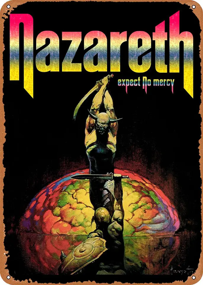 8 x 12 kovové znamienko - plagát Nazareth Rock Band - retro cín