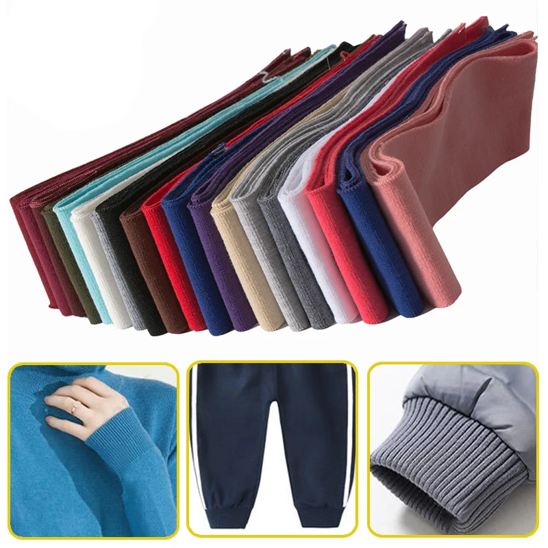 80 cm 20Colors proti pilievke pletené manžety na okraj hrania šijacieho svetrového plášťa odevné nohavice nohavice opravy príslušenstvo predĺženie