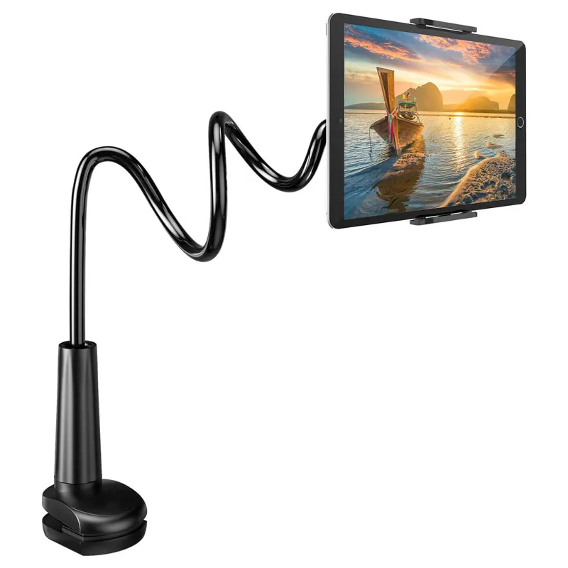 80 cm držiak tabliet Stander Nastaviteľné flexibilné tablety na ramená Namontujte svorku na stôl pre iPad Air Mini alebo iné zariadenia 4,7-10.5 ”