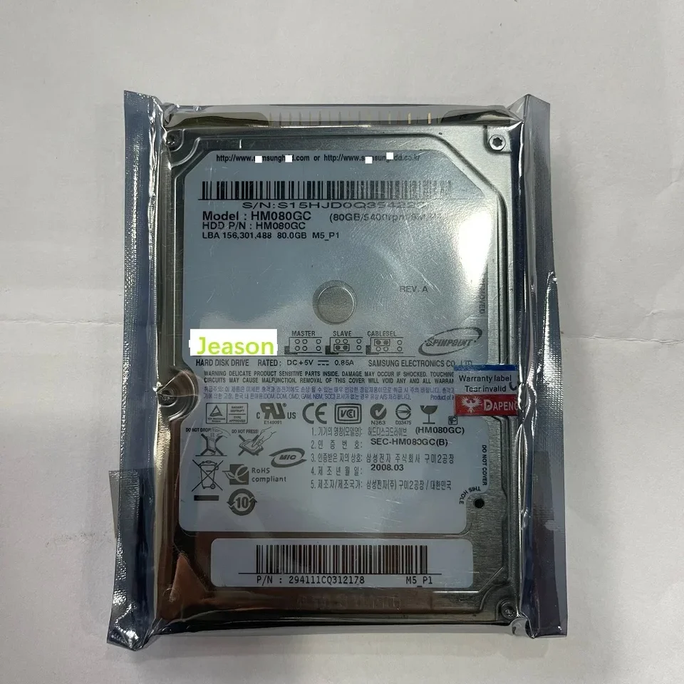 80 GB HM080GC/MP0804H/HM080HC 5400RPM IDE 2,5 