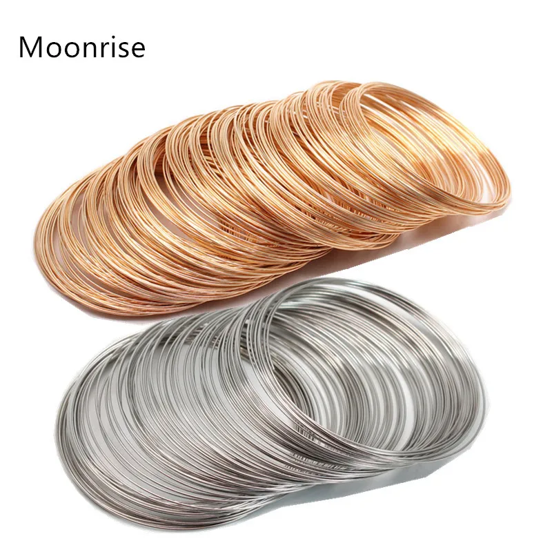 80 kruhov 0,6 mm (24GAUGE) Šperkovací drôt Silvertón Náramok pevnej ocele pre drôtené obaly DIY šperky výroby