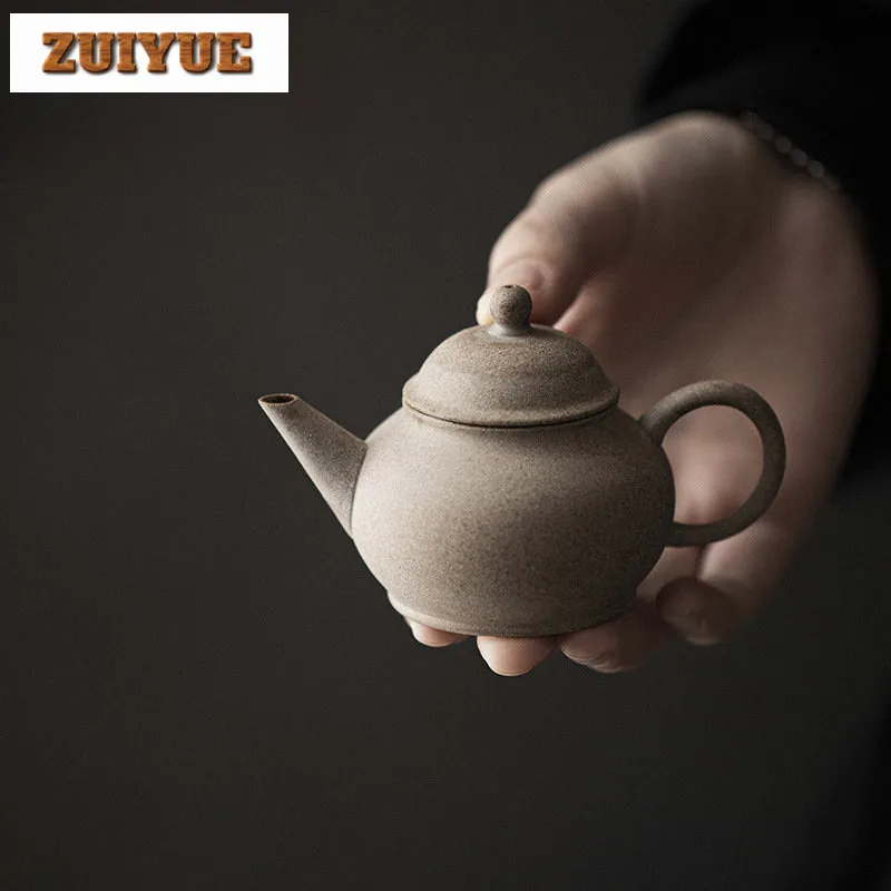 80 ml retro štvrťročne pec Ceramic TEAPOT Ručne vyrobený predkrilý hrniec s retro retro malá hrnčiarska kanvica kung fu čajový set darčeky