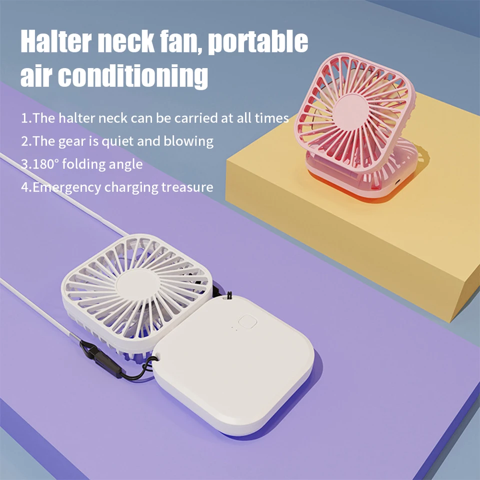 800 mAh krk visiaci ventilátor Ventilador 3gear zloží USB nastaviteľné nabíjateľné chladenie