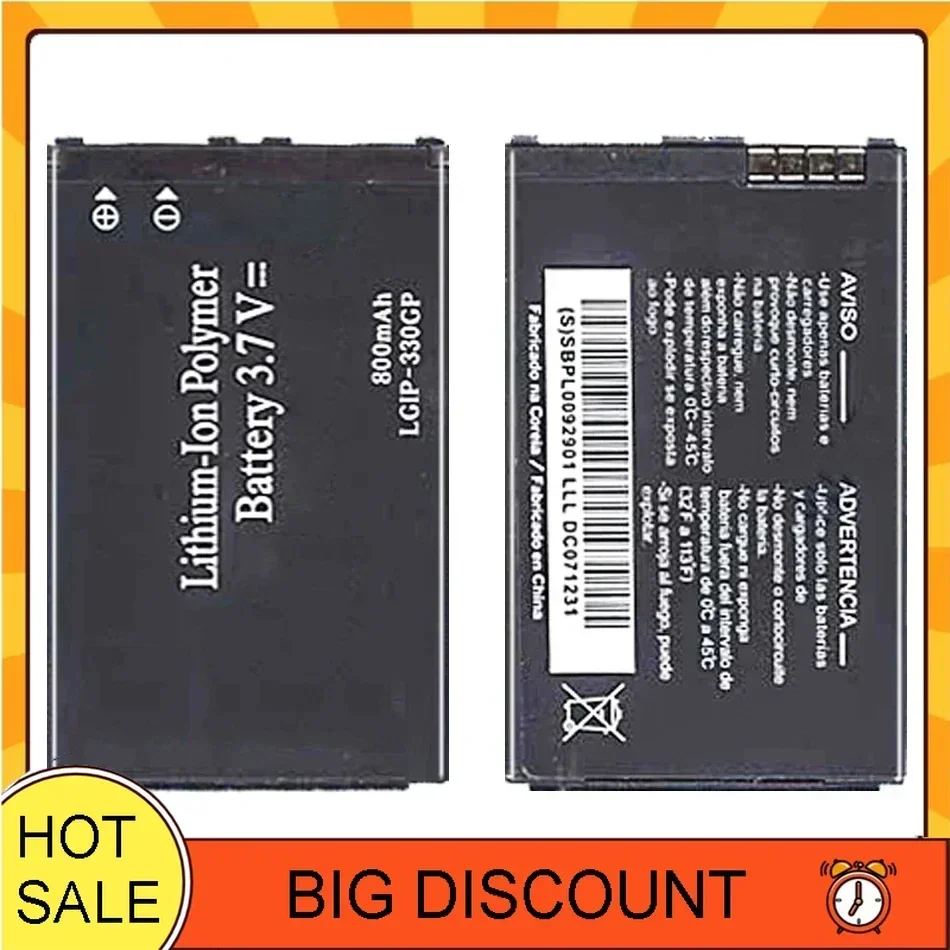 800 mAh vysoko kvalitný výmenný mobilný telefón batéria LGIP-330GP pre LG GM210 KF240 KF245 KF300 KF305 KF330 KM380 Batérie