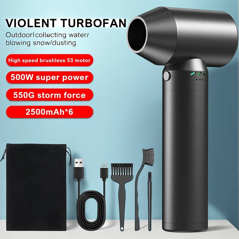80000 orpm Turbo Jet Brushless bez ručného kanálika VENTRELESS AIR GUN GUN 600G Násilný ventilátor Elektrický sušič pre auto