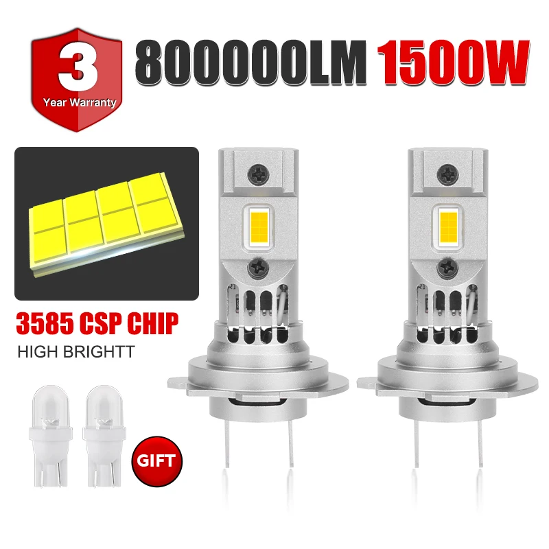 8000000LM H4 H7 LED žiarovky LED žiarovky Canbus H11 9005 9006 H3 LED LED 3585 CSP 1500W Svetlo Turbo Turbo Super Bright LED dióda Automa