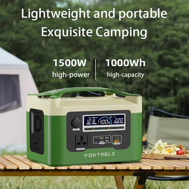 800W-1500W 220V 40AH-85AH Prenosná energia, prenosná elektráreň, vonkajšia núdzová energia pre kempingové domy