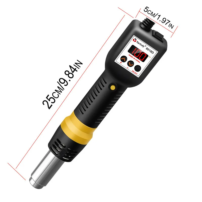 8018D Micro Heat Gun Spátska stanica LCD LCD Digitálny vlasový sušič pre BGA SMD Hot Air Spájkovanie Nástroje mobilných telefónov Oprava mobilných telefónov