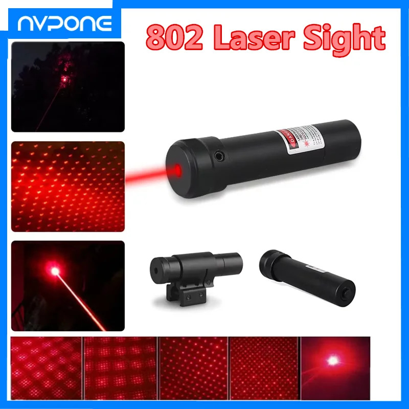 802 laserový pohľad červený laserový kalibrátor Červené svetlo pre laserový pohľad kovový laserový pohľad zrak laserpointer na polohovanie prakov