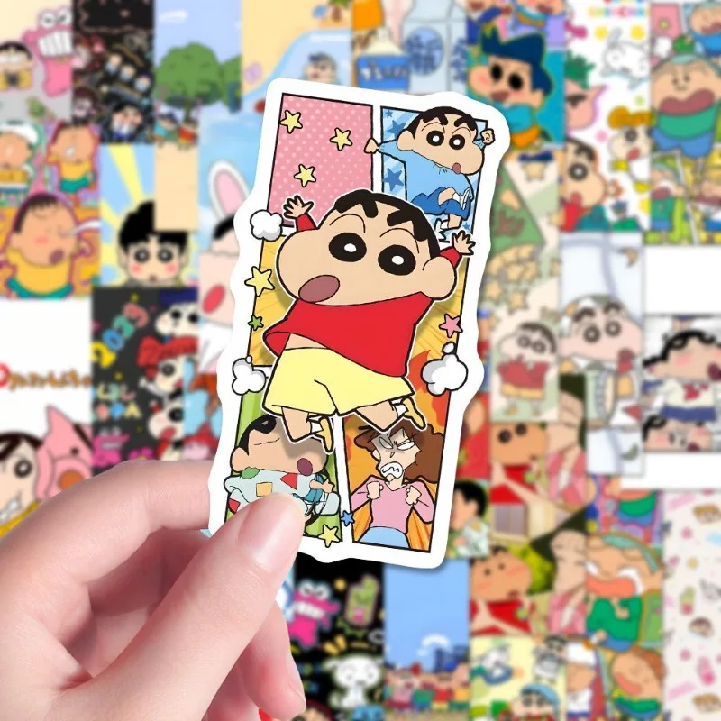 80ks Crayon Shin-Chan Kawaii Cute Cartoon Anime Kasuga Department Handbook Notebook Telefón Case Guitar Computer Stickers