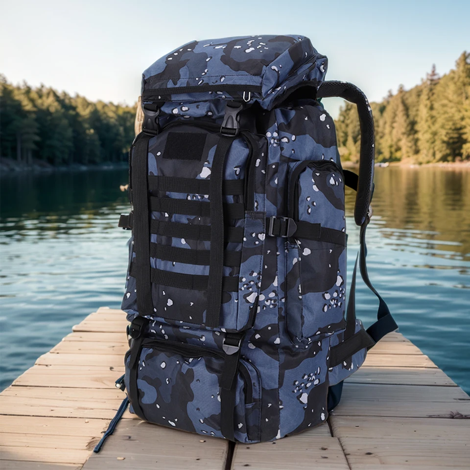 80L horolezecký batoh 600D Oxford Handster Leliace batoh odporujúce horolezectvo Rucking Rucking na vonkajšie športy pre vonkajšie športy