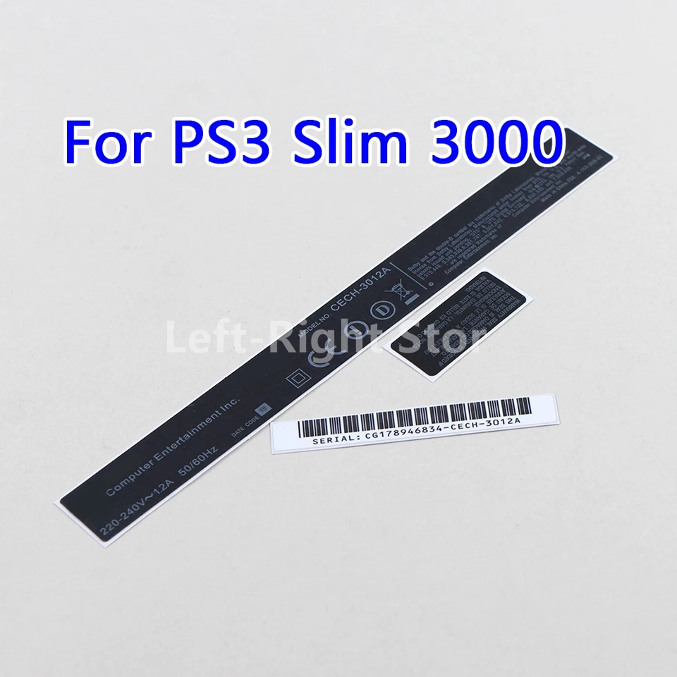 80sety náhradné štítky kryt shell čierny nálepka čiarový kód Film Film pre Sony PlayStation 3 PS3 Slim 3000