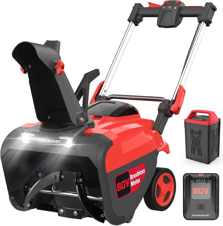 80V Max Adreless Snow Blower 21-palcový jedno pódium s batériou a nabíjačkou 6,0 a nabíjačkou (DB2801RB) Snehový orba 1280 libier/min.