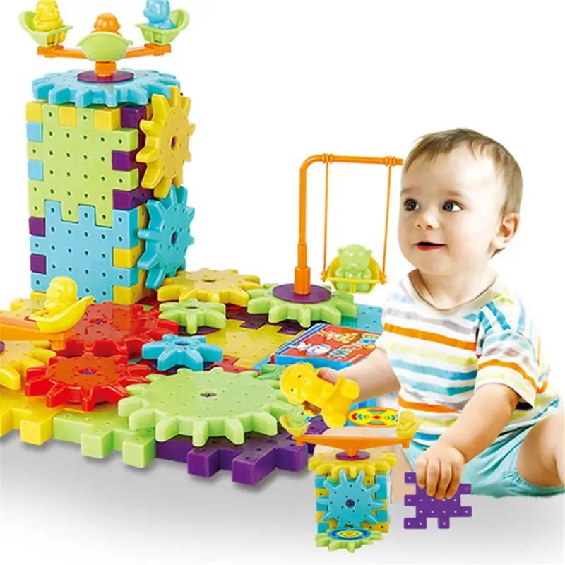 81 PCS Elektrické prevodové stupne 3D modelové súpravy Model Plastové tehlové bloky Vzdelávacie hračky pre deti Darčeky pre deti