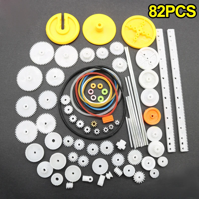 82ks/set zmiešaný plastový prevodový vrecko Motor prevodovku pre prevodovku motora pre prevodovku pre prevodovku 0,5