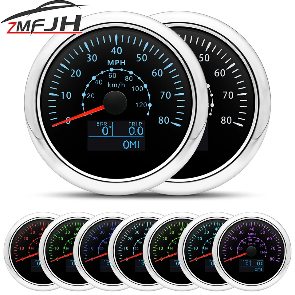 85 mm digitálny rýchlomer GPS 0-200 mph 0-300 km/h