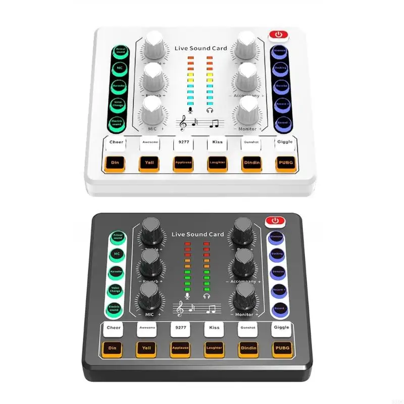 85DC Sound Mixer Live Sound Card Voice Changer Podcast Equipment pre telefóny Gaming Karaoke Live Streaming/Podcasting/Gaming