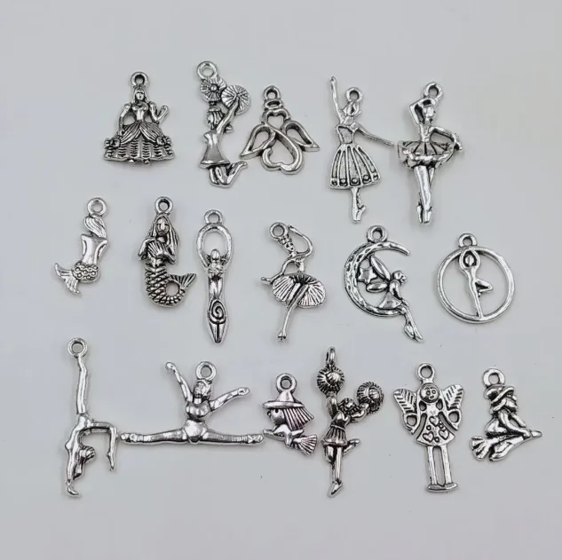 85ks kúzla balet jogy anjel Angel Fairy Mermaid Witch Gymnast Zmiešané prívesky