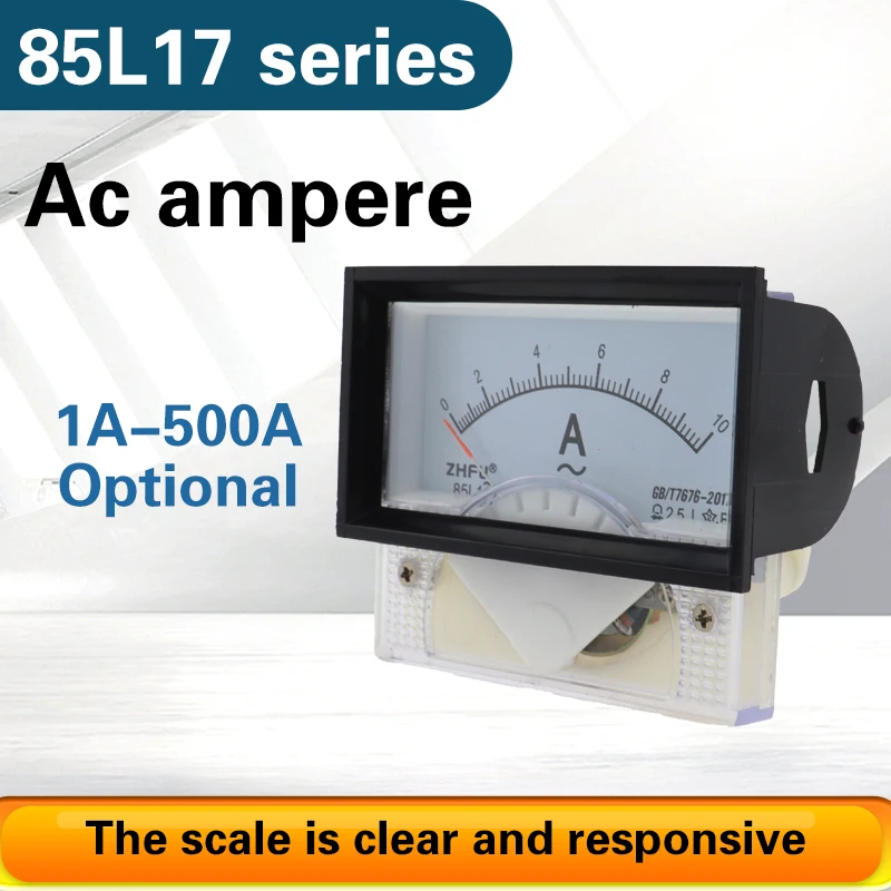 85L17 AC AMMETER 1A-500A Voliteľný analógový panel Ammeter Ammeter Diagnóza ukazovateľa