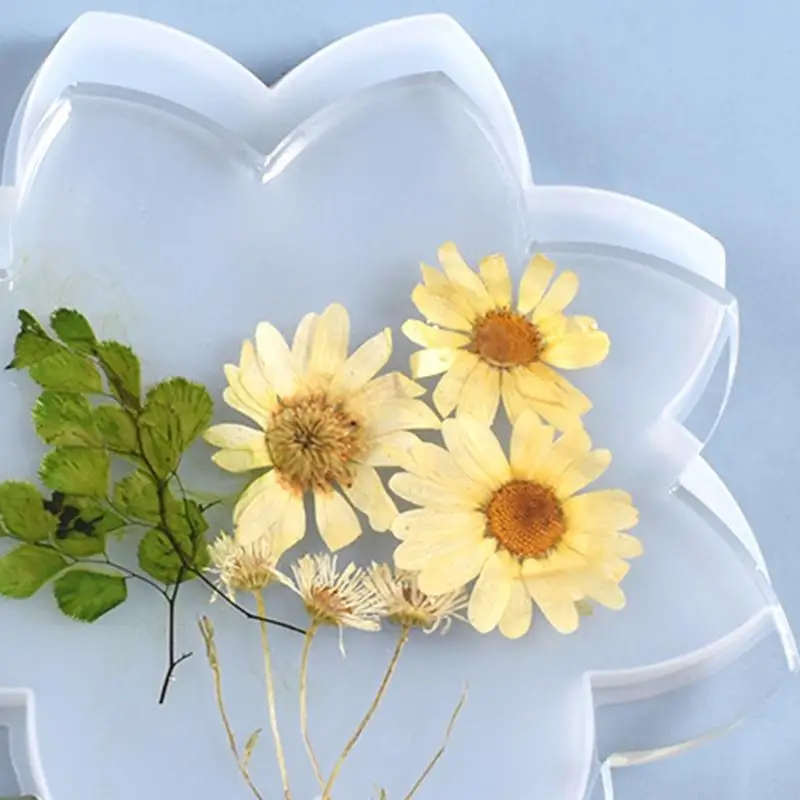 85LA DIY Crafts Cup Mats formy lotos kryštálová pleseň hrnčeková podložka podkladová živice liate pleseň liatia liatia epoxidová forma