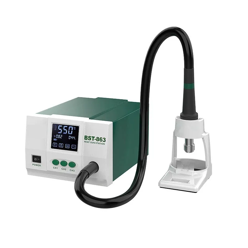 863 Hot Air Gun Desoldering Station Ant-Static Socation Station Digital Display LCD Touch Constant Teplota